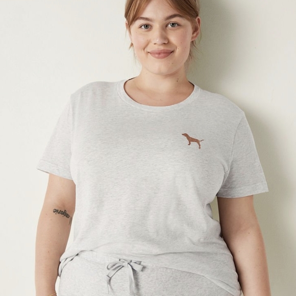 π₯VS Pink shine campus tee sz L NWT - Picture 2 of 10